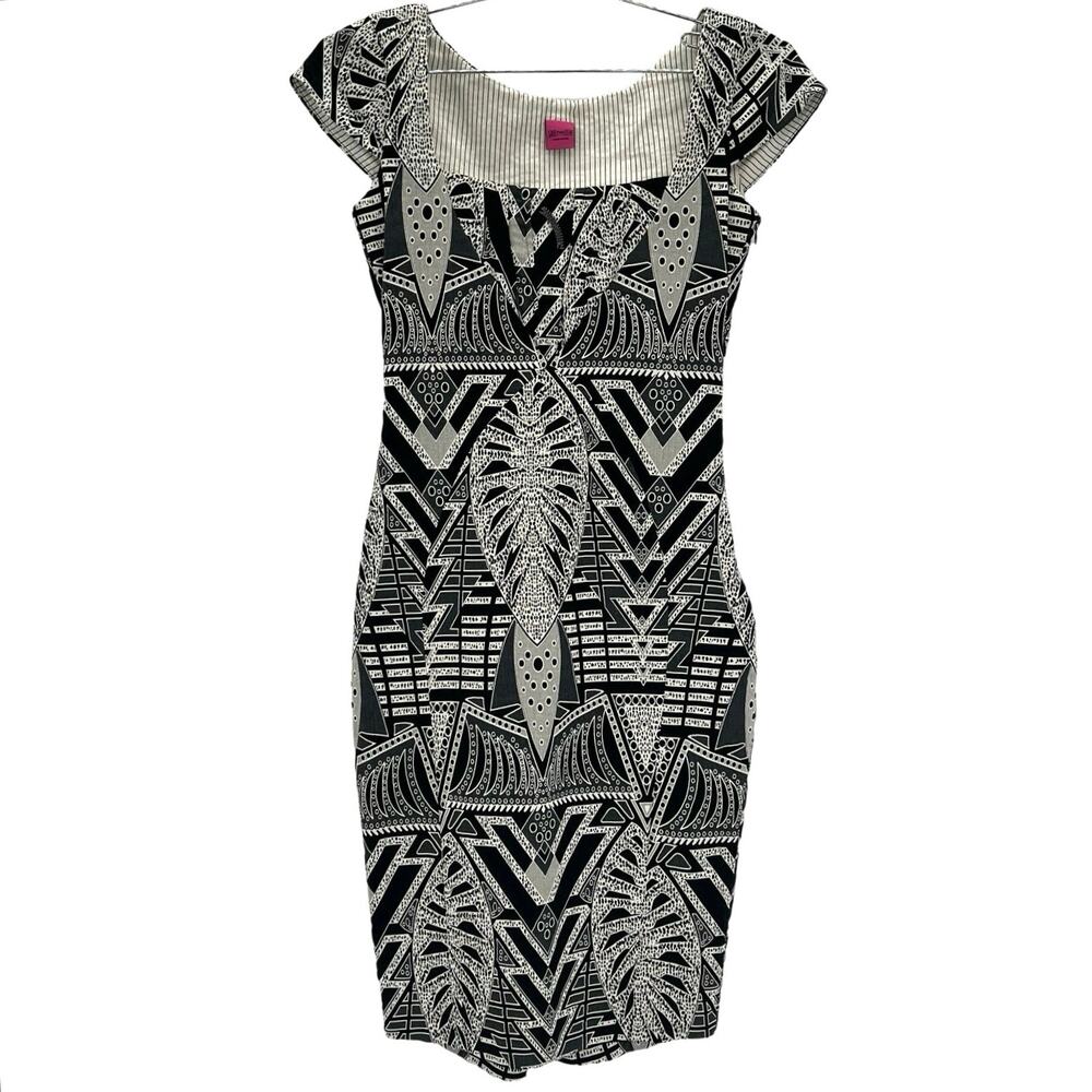 Save The Queen Italy women’s midi geometric print dress